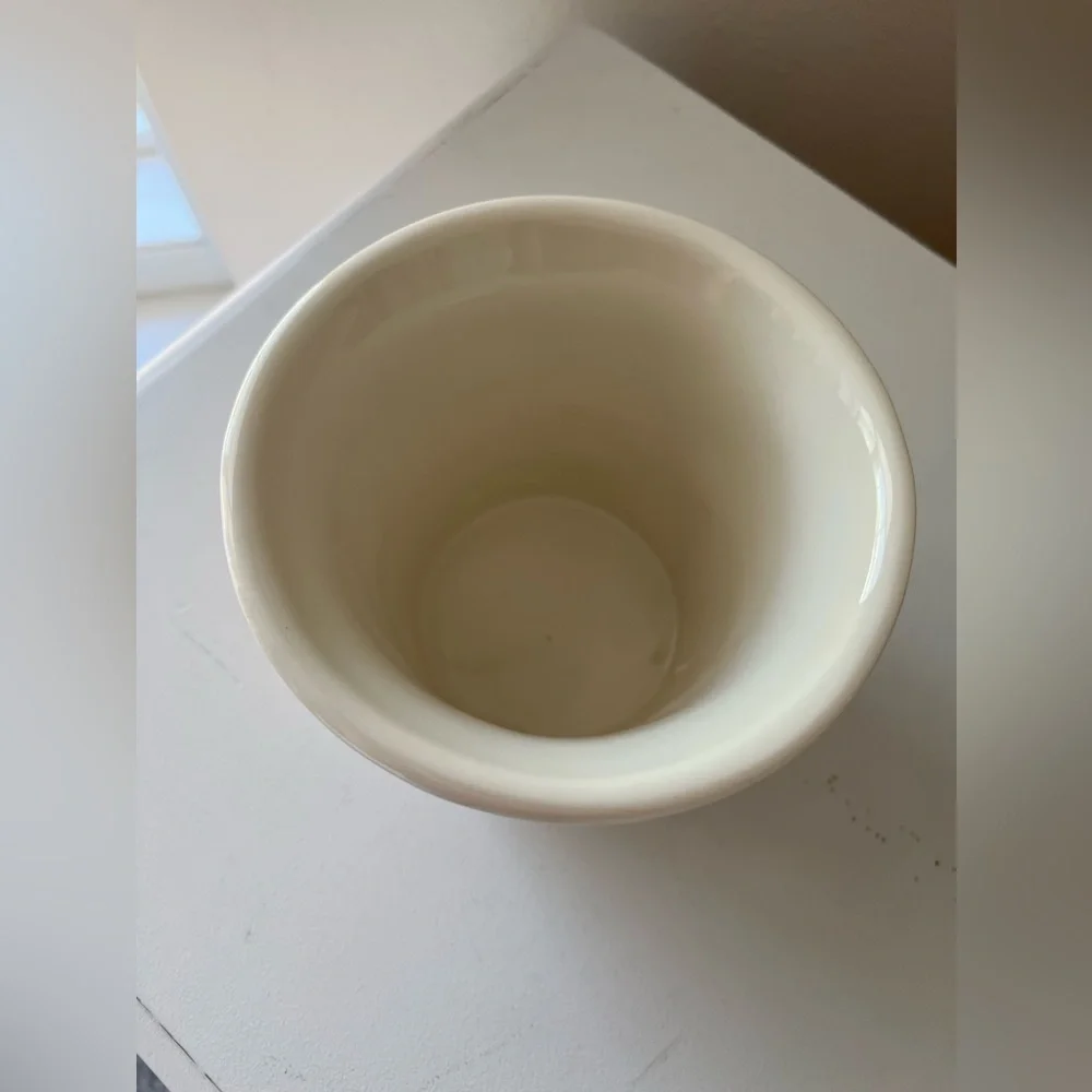 Pottery Barn Classic Farmhouse Style Vase | Wish | White With Green Lettering